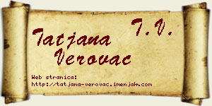 Tatjana Verovac vizit kartica